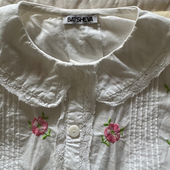 Batsheva White Floral Embroidered Top - Picture 2 of 7